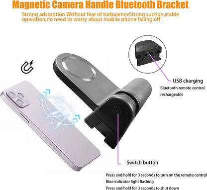 Magnetic Snapgrip Bluetooth Shutter Handheld Selfie Booster Phone Capgrip for Iphone HUAWEI Xiaomi Hand Grip with Ring